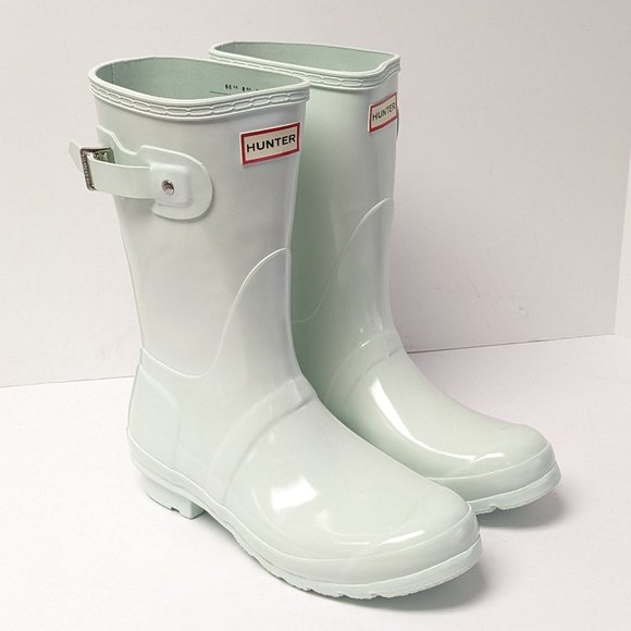 Hunter Shoes - Hunter Original Short Waterproof Rain Boots, Spearmint, Women's 8 M